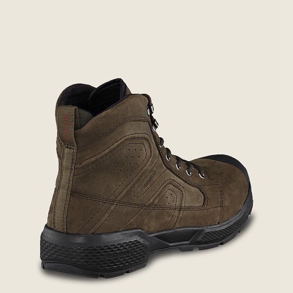 Red Wing Iş Botu Erkek - Exos Lite - 6-Inch Waterproof Soft Toe - Koyu Zeytin Yeşili - 98ULVESND